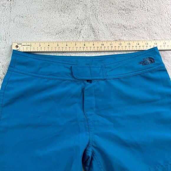 The North Face Womens Size 10 Blue Plaid Reversible Swim Shorts Pockets 4" Insea - Picture 7 of 10
